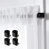 Closet Pole Socket 20 Pcs Curtain Rod Flange Bracket Black Iron Wardrobe Pipe Socket Bathroom Mounting Accessories Shelf Support Holder for Closet Rod with Screws view 2
