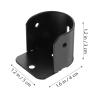 Closet Pole Socket 20 Pcs Curtain Rod Flange Bracket Black Iron Wardrobe Pipe Socket Bathroom Mounting Accessories Shelf Support Holder for Closet Rod with Screws view 4
