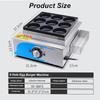 FENOKD Fried Egg Pan, Commercial Electric Heating Meat Hamburger Maker Griddle, Quickly & Evenly Heats Egg Burger Making Machine, 50-300Temperature Control Rapid Heating view 4
