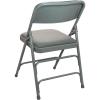 Advantage Grey Padded Metal Folding Chair - Grey 1-in Fabric Seat view 2