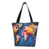LHBWCVN Abstract World Map Tote Bag for Women Top-Handle Purse Large Shoulder Hobo Bags Casual Handbags Aesthetic Shopping Bag Reusable Grocery Bag Zipper Work Bag Travel Beach Bag view 1