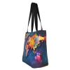 LHBWCVN Abstract World Map Tote Bag for Women Top-Handle Purse Large Shoulder Hobo Bags Casual Handbags Aesthetic Shopping Bag Reusable Grocery Bag Zipper Work Bag Travel Beach Bag view 4
