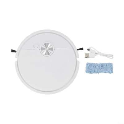 3 In 1 Robot Vacuum Cleaner For Hard Floor Cleaning For Home Cleaning, Wet Mopping Floor Robot With Anti Collision Sensor, Remote Control Low Profile Vacuum(White)