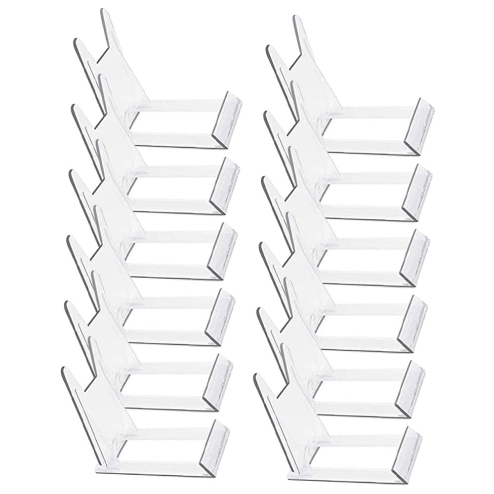 12Pcs Easel Display Stand for Plates Plastic Plate Holder for Art Photos and Collectibles for Home Decor Parties Trade Shows and More