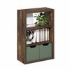 Furinno Viola Book Shelf, 3-Tier Bookshelf, Extra Thick Frame Bookcase with Open Shelf, Open Back Design, 11.3" x 23.2" x 35.9", for Living Room, Bedroom, Home Office, Amber Pine view 1