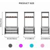 4-in-1 Hall Tree With Bench, Multifunctional Entryway Organizer, Coat Rack, Shoe Storage, For Entryway, Hallway, Mudroom(100 * 32 * 170cm) view 2