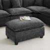 35 Modern Chenille Cloud Sofa Ottoman,Rectangle Ottoman for Modular Sectional Sofa, Dark Grey view 1