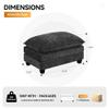 35 Modern Chenille Cloud Sofa Ottoman,Rectangle Ottoman for Modular Sectional Sofa, Dark Grey view 2