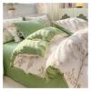 DJJSDMY Cotton Bedding Set Washed Soft Duvet Cover Bed Linen Pillowcase Single Double Queen King Full Size(Color 4,Ru Europe 4pcs) view 2