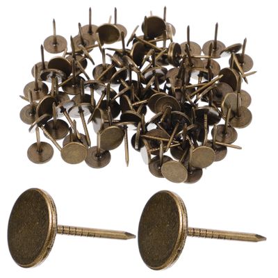 100Pcs Vintage Flat Thumb Tacks Decorative Furniture Upholstery Tacks for Indoor Decor Finish for Photos and Crafts