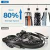 2 Piece Multifunctional Hook, Multi Claw Bag Storage Hook, Tie Multi-Functional Rotating 6-Prong Hook for Scarves, Belts, Home Storage (Wood Color) view 3