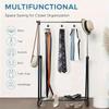 2 Piece Multifunctional Hook, Multi Claw Bag Storage Hook, Tie Multi-Functional Rotating 6-Prong Hook for Scarves, Belts, Home Storage (Wood Color) view 4