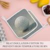 Golf Ball Pot Holders Set of 2 Heat Resistant & Non Slip Potholders, Pot Holder with Soft Cotton Lining, Square Oven Hot Pads for Kitchen Cooking Baking Barbecue 8x8 Inch view 4