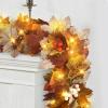 C APPOK Fall Garland String Lights for Thanksgiving Decorations, 50 LED 16.4Ft Lighted Autumn Leaves Garlands Decor, Fall Lights with Timer for Home Party Indoor Mantle view 1