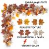 C APPOK Fall Garland String Lights for Thanksgiving Decorations, 50 LED 16.4Ft Lighted Autumn Leaves Garlands Decor, Fall Lights with Timer for Home Party Indoor Mantle view 2