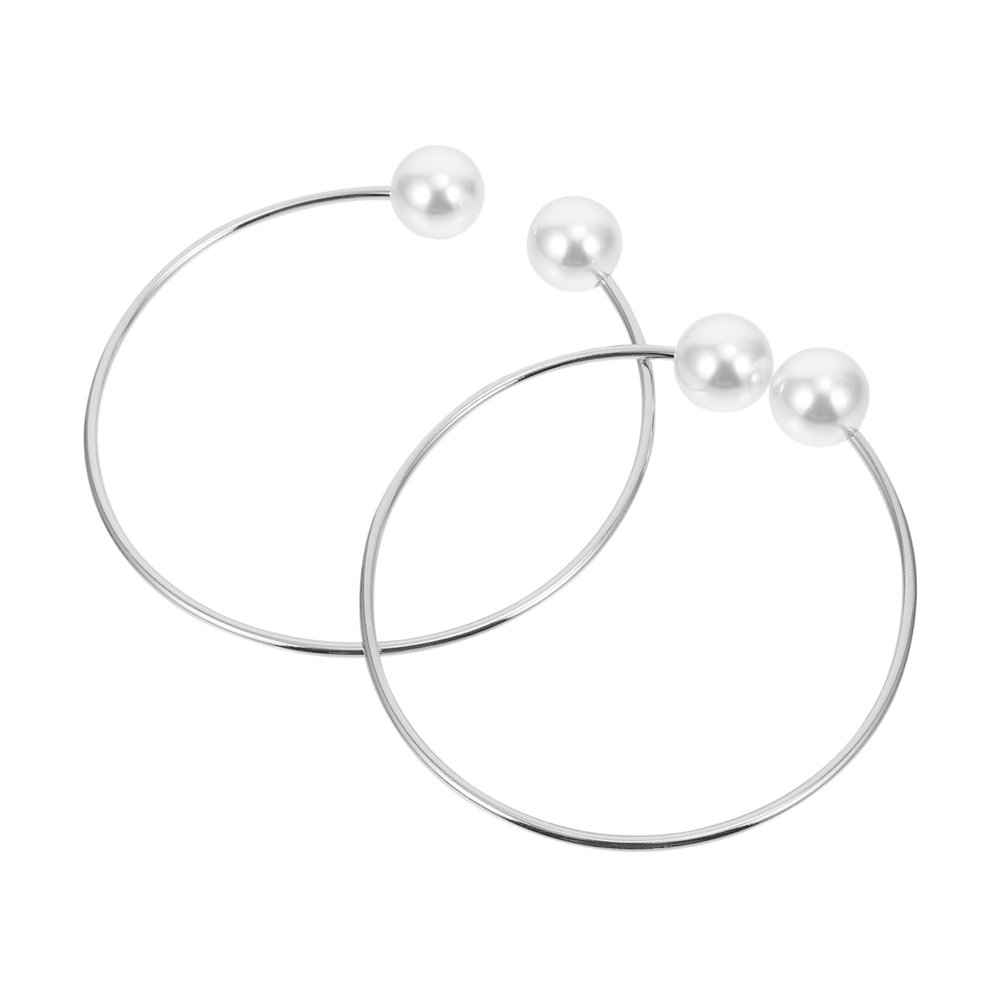 2Pcs Adjustable Pearl Design Curtain Buckles for Home Office Stylish Holdbacks for Window Draperies Material for Personal Decor Unique Taste