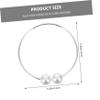 2Pcs Adjustable Pearl Design Curtain Buckles for Home Office Stylish Holdbacks for Window Draperies Material for Personal Decor Unique Taste view 2