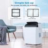 Takywep 12000 BTU Portable Air Conditioner with Dehumidifier & Fan, 3-In-1 AC Units Cools Up to 550 Sq. Ft., Standing Ac Unit with Remote Control for Rom, Auto Swing, Sleep Mode, Black Top Cover view 3