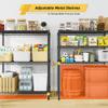 3 Tier Storage Shelves Metal Shelving Unit,Adjustable Wire Rack Pantry Kitchen Shelves,Small Shelf Wire Shelving for Laundry Office Bedroom Dorm Bathroom Closet 24" W x 30" H x 14" D Black Shelves view 4
