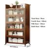 3/4-Tier Curio Cabinet Flip Door Display Case Curio Display Cabinet with Doors and Shelves Bamboo Storage Cabinet With Acrylic Cabinet Door Collectibles Toy Organizers Rack & Display Shelf(4tier,50cm) view 2