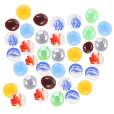OUNONA 100pcs Mini Glass Gems Mixed Color Flat Bottom Vase Fillers
