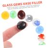 OUNONA 100pcs Mini Glass Gems Mixed Color Flat Bottom Vase Fillers view 3
