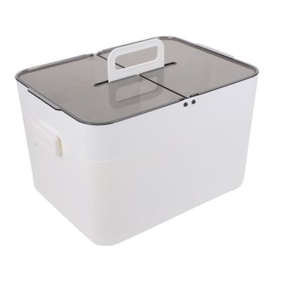 Large Double Layer Medicine Box Storage Box with Compartments