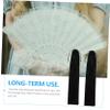 YARNOW 2pcs Folding Fan Storage Pouch Drawstring Soft Velvet Bag for Handheld Fans Portable Protector for Travel and Home Use Organizer view 3