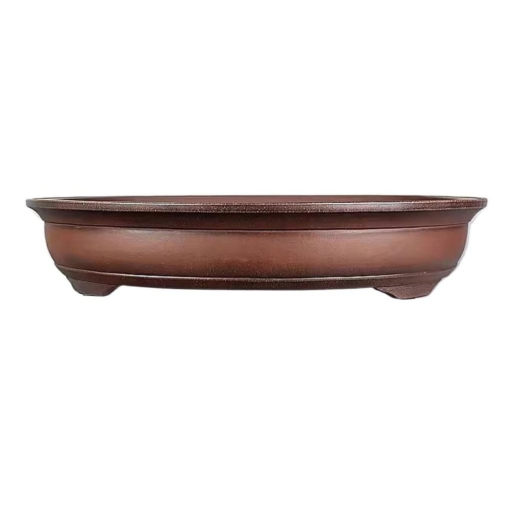 Indoor Flower Pot Plant Pots Purple Clay Bonsai Flower Pot 27in Handmade Round Shallow Pot Purple Clay Green Plant Pots Outdoor Flower Pot