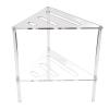 ASHATA Acrylic Corner Shower Caddy, 2 Tier Floor Standing Hollowed Corner Shelf Organizer, Bathroom Shelves Stand Rack, Shower Caddy Stand view 1