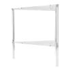 ASHATA Acrylic Corner Shower Caddy, 2 Tier Floor Standing Hollowed Corner Shelf Organizer, Bathroom Shelves Stand Rack, Shower Caddy Stand view 2