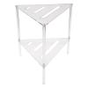 ASHATA Acrylic Corner Shower Caddy, 2 Tier Floor Standing Hollowed Corner Shelf Organizer, Bathroom Shelves Stand Rack, Shower Caddy Stand view 4