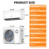 12000 BTU Mini Split Air Conditioner,22 SEER2 Cools & Heats 750 Sq.Ft,Energy Star,Work with Alexa,Inverter Technology,Smart DC Inverter Heat Pump System,WiFi/Remote Control,Installation Parts Included view 2
