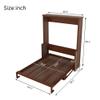 KEIKI Queen Murphy Bed with Desk & Gas Struts, Space Saving Wall Bed Cabinet, Foldable Hidden Bed Frame for Home Office Guest Room, Modern Wood Murphy Bed Furniture, No Mattress, Walnut view 2