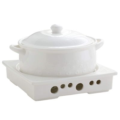 Buffet Casserole Dish Ceramic Chafer with candle holder Catering Warmer Set Keep food calories for Party brunches catering events Soup Porridge