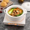 Buffet Casserole Dish Ceramic Chafer with candle holder Catering Warmer Set Keep food calories for Party brunches catering events Soup Porridge view 2