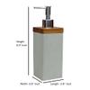 nu steel CON-346-SET3-VC nusteel Concrete,Made of Cement Bath Accessory Set for Vanity Countertops,3 Piece Luxury Ensemble Dish,Toothbrush Holder,soap and Lotion Pump,Grey Stone/Brown view 2