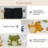 2 Pack Happy Frogs (2) Tissue Box Cover Leather Facial Tissue Dispenser Box Holder for Dresser Bathroom Decorative view 3