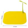 Halyuhn Silicone Floor Drain Cover, 2 Pieces Square Bathroom Tub Stopper Drain Mat, Shower Drain Cover for Bathroom, Kitchen and Laundry, Drain Covers to Keep Bugs Out, Yellow view 2