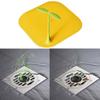 Halyuhn Silicone Floor Drain Cover, 2 Pieces Square Bathroom Tub Stopper Drain Mat, Shower Drain Cover for Bathroom, Kitchen and Laundry, Drain Covers to Keep Bugs Out, Yellow view 3
