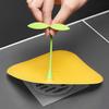 Halyuhn Silicone Floor Drain Cover, 2 Pieces Square Bathroom Tub Stopper Drain Mat, Shower Drain Cover for Bathroom, Kitchen and Laundry, Drain Covers to Keep Bugs Out, Yellow view 4