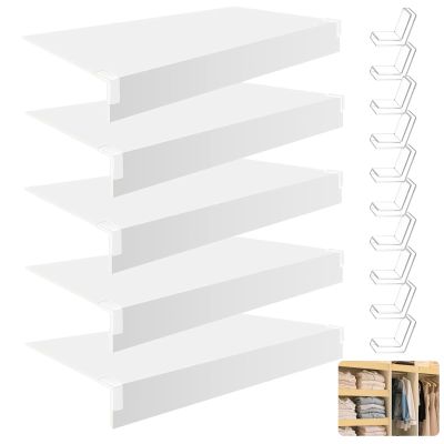 5 Pcs Wire Rack Covers, 37x9x1.6 in PVC Wire Shelf Cover for Pantry, Removable Closet Decoration Shelf Liners (Not Wood) for Kitchen Bathroom Office Shelving, Durable Shelves Easy Install-White