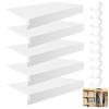 5 Pcs Wire Rack Covers, 37x9x1.6 in PVC Wire Shelf Cover for Pantry, Removable Closet Decoration Shelf Liners (Not Wood) for Kitchen Bathroom Office Shelving, Durable Shelves Easy Install-White view 1
