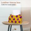2 Pack Yellow Dragon Fruits Pitaya Tissue Box Cover, Facial Tissue Holder Storage for Bathroom Vanity, Dressers, Night Stand, Parlors and Offices view 2