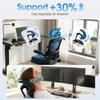 AreShark Office Chair Ergonomic Desk Chairs with Adjustable Lumbar Support& Headrest Hanger, High Back Breathable Mesh Chair with Wheels, Rolling Swivel Comfy Task Computer Chair for Home Work Gaming view 4