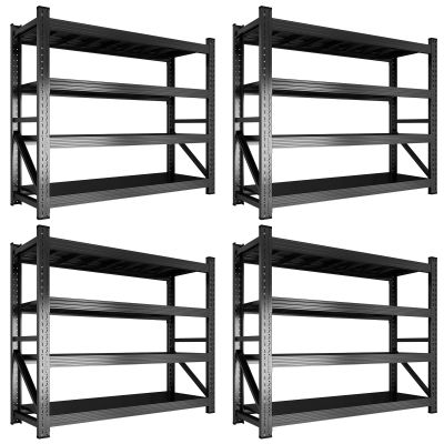 71" W Heavy Duty Garage Shelving, 6000LBS Garage Storage Shelves Industrial Shelving Unit, 5 Tier Adjustable Metal Shelving for Basement, Shop, Warehouse, 71" W x 24" D x 71" H, 4 Pieces