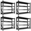 71" W Heavy Duty Garage Shelving, 6000LBS Garage Storage Shelves Industrial Shelving Unit, 5 Tier Adjustable Metal Shelving for Basement, Shop, Warehouse, 71" W x 24" D x 71" H, 4 Pieces view 1