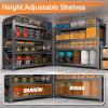 71" W Heavy Duty Garage Shelving, 6000LBS Garage Storage Shelves Industrial Shelving Unit, 5 Tier Adjustable Metal Shelving for Basement, Shop, Warehouse, 71" W x 24" D x 71" H, 4 Pieces view 4