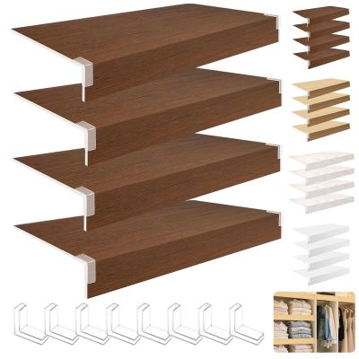 4 Pcs Wire Rack Covers for Pantry, 45x9x2.5 in PVC Wire Shelf Cover, Removable Closet Decoration Shelf Liners (Not Wood) for Kitchen Bathroom Shelving, Durable Moisture Resistant Shelves, Colors#3
