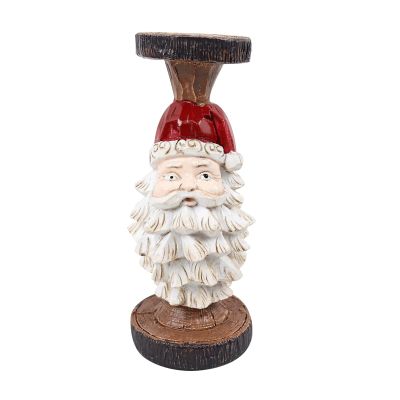Table Centerpiece Resin Christmas Candle Holders for Tables - Santa Claus and Snowman Candle Stick Holder Centerpiece New House Gift